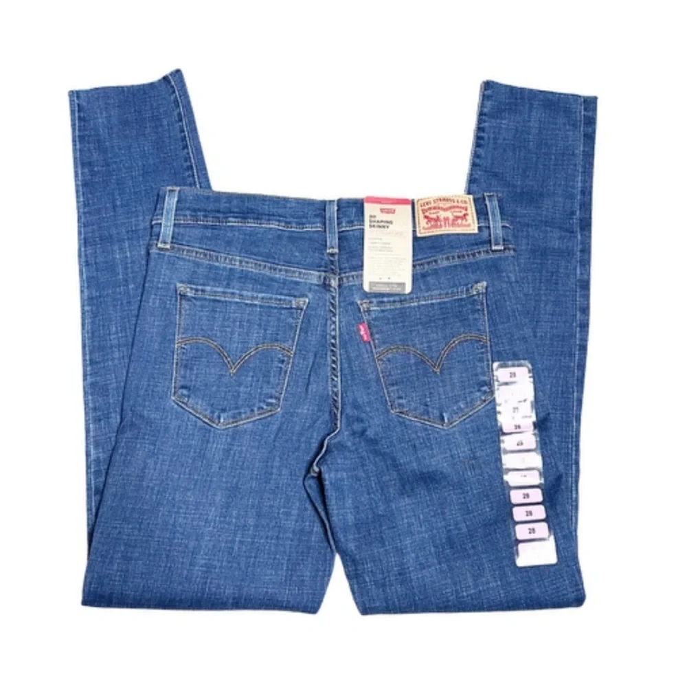 NWT Levi's Women's 721 High Rise Skinny Jeans Blue Stretch‎ Denim Size 28